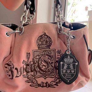 Juicy Couture Vintage Velour pink handbag purse